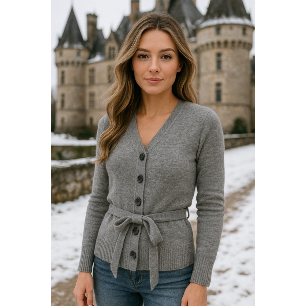 Banana Republic Gray Button-Up Cardigan